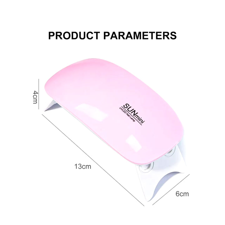 Portable 6W Mini Nail Dryer LED UV Lamp for Home Use with USB Cable