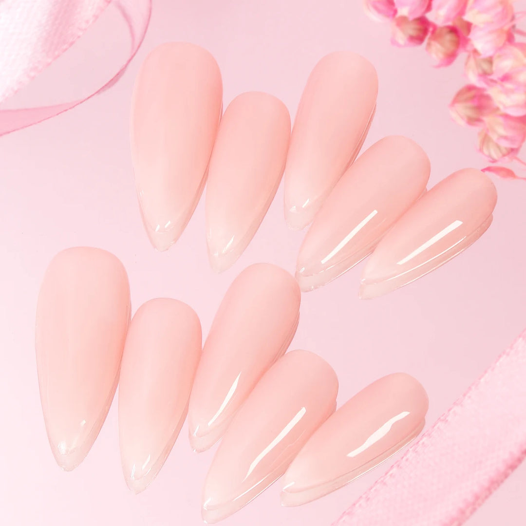 Nude Pink Press-On Fake Nails