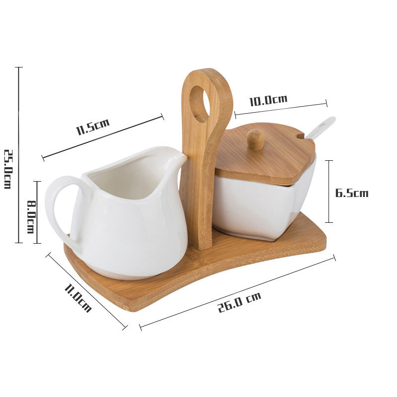 Elegant White Ceramic Sugar and Milk Pot Set for Coffee Enthusiasts