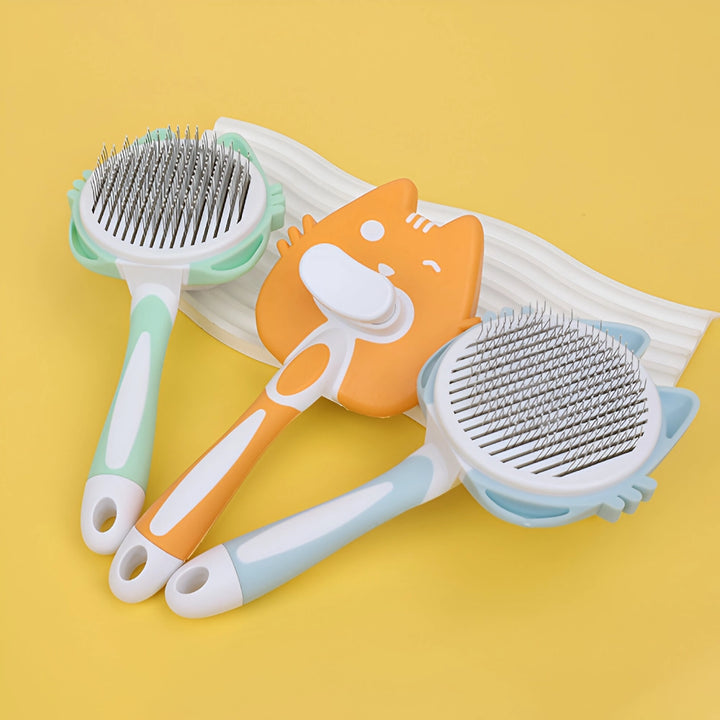 Self-Cleaning Pet Grooming Brush - Dog & Cat Hair Remover