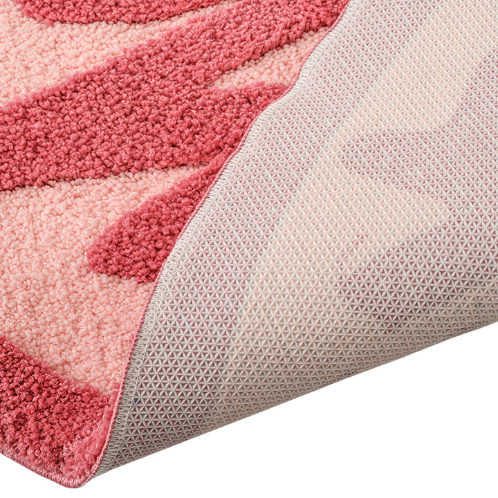 Pink Heart Shaped Tufted Rug for Girl's Room