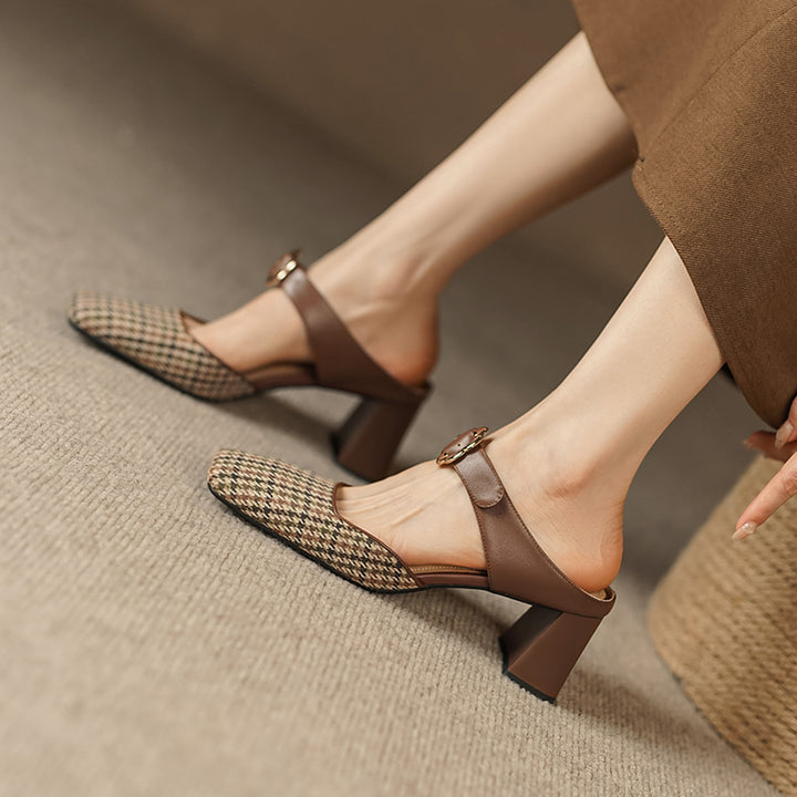 Chic Buckle Mules