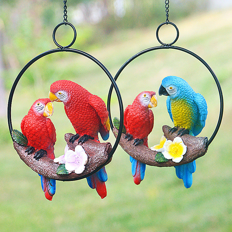 Cute Resin Parrot With Ring