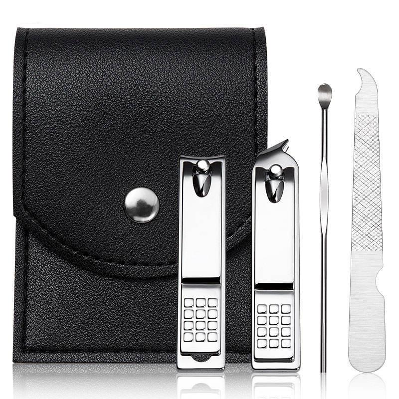 4-in-1 Stainless Steel Manicure Pedicure Nail Care Set with Case