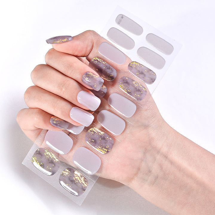 Internet Celebrity Semi-baked Gel Nail Sticker Waterproof And Durable 3d Paper Patch