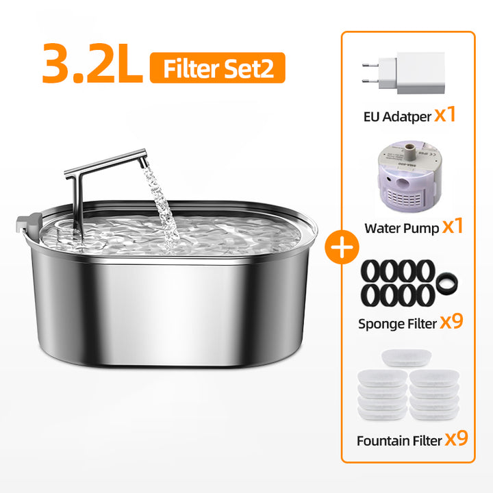 Stainless Steel Automatic Pet Water Fountain