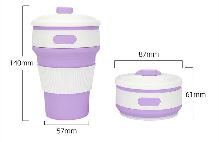 Silicone Portable Straw Water Cup Coffee Cup Folding Cup - Trendha