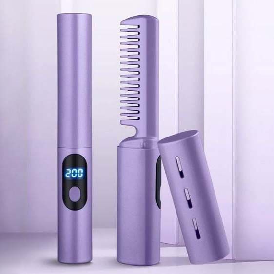 Wireless USB Portable Hair Straightener Curly Hair Comb