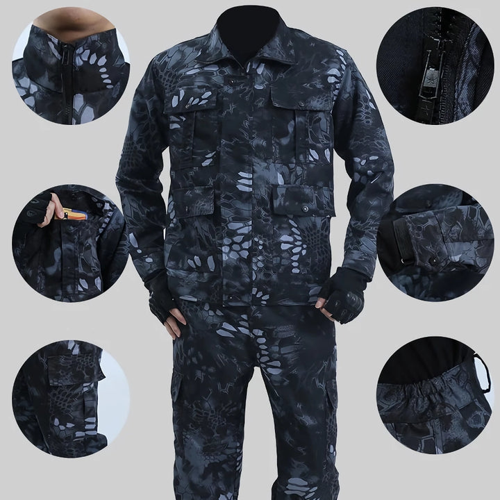 Outdoor Camouflage Suit for Men – Wear-Resistant Summer Overalls