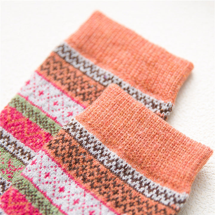 Cozy Wool Striped Women's Socks