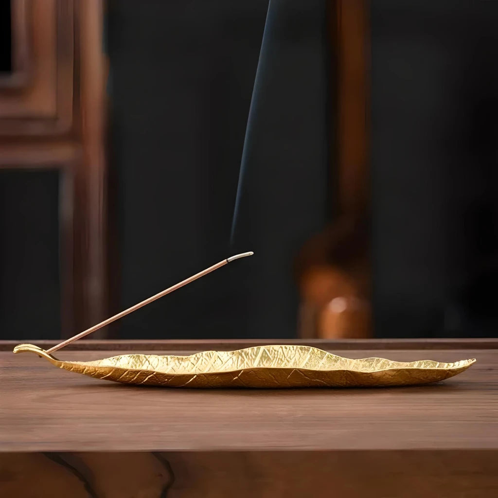 Elegant Bodhi Leaf Incense Stick Holder