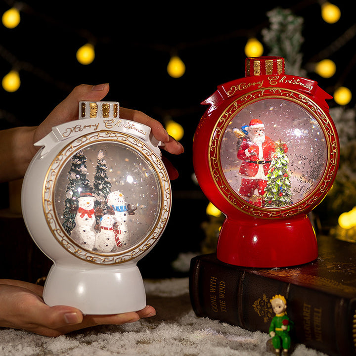 Christmas Decorations Snowflake Ball Automatic Snow Music Box