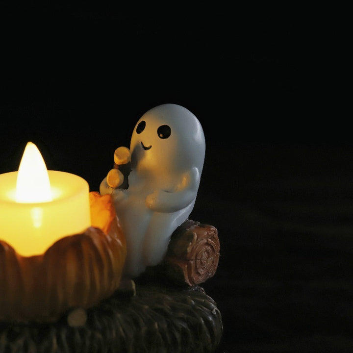 Ghost Campfire Flickering Nightlight Resin Ornaments