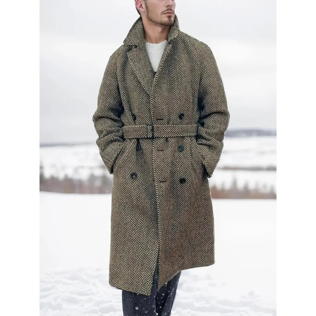 Stylish Men's Woolen Long Coat