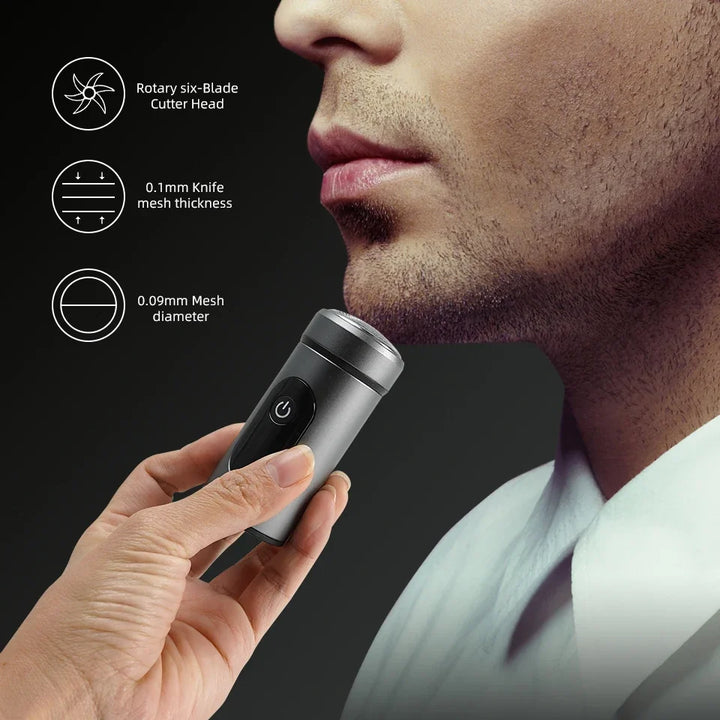 Portable Mini Electric Shaver for Men – USB Rechargeable, Long-Lasting, Skin-Safe Beard Razor