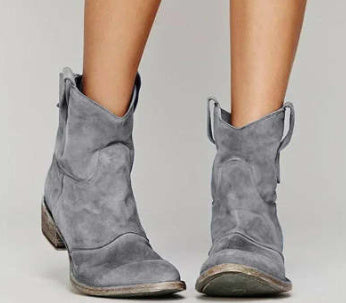 Square Heel Low Martin Boots