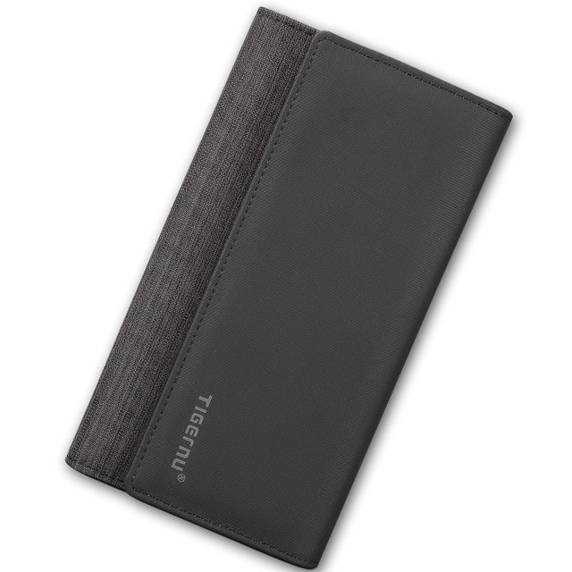 Men's Long Wallet with Multiple Pockets and Coin Holder - Stylish Dollar Card Purse