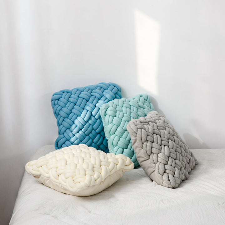 Handmade Cotton Knot Throw Pillow