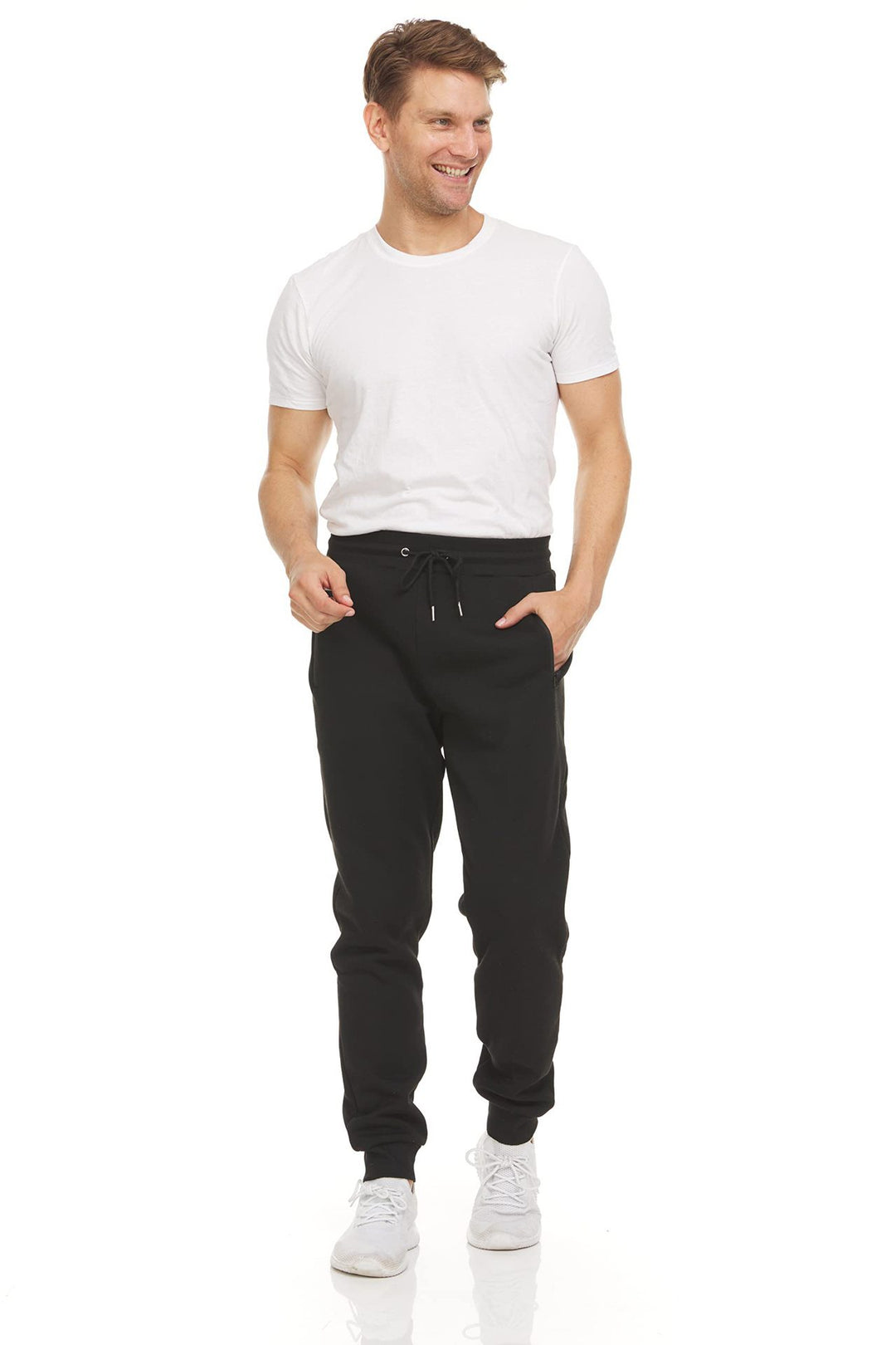 Men's Sports Casual Zipper Ankle-tied Feet Running Trousers