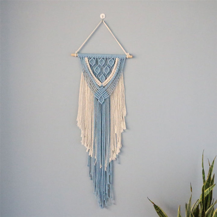 Hand-woven Cotton String Tapestry Wall Decoration Retro String Tassel Ornament