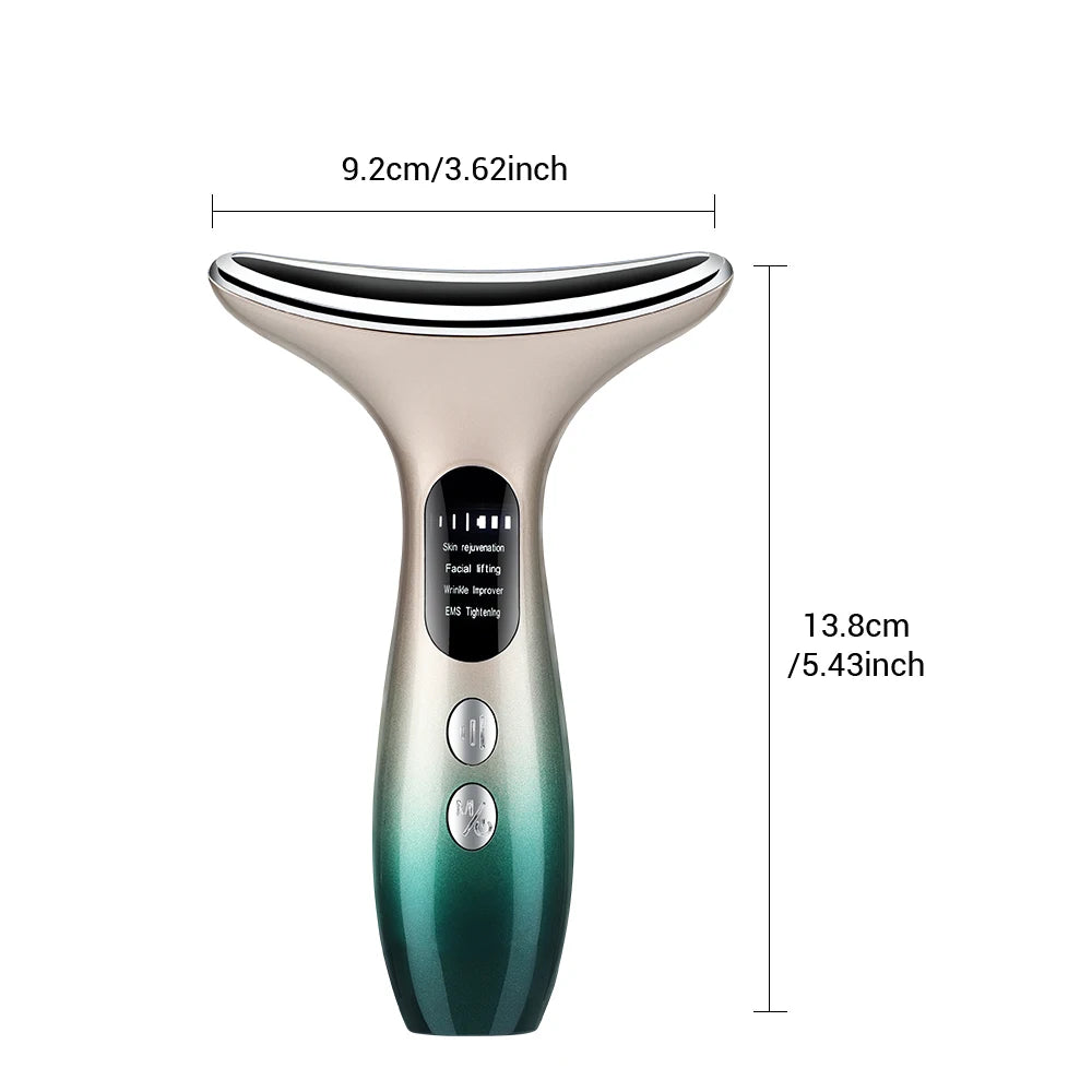 EMS Neck and Face Firming Device with Micro-current and Light Therapy