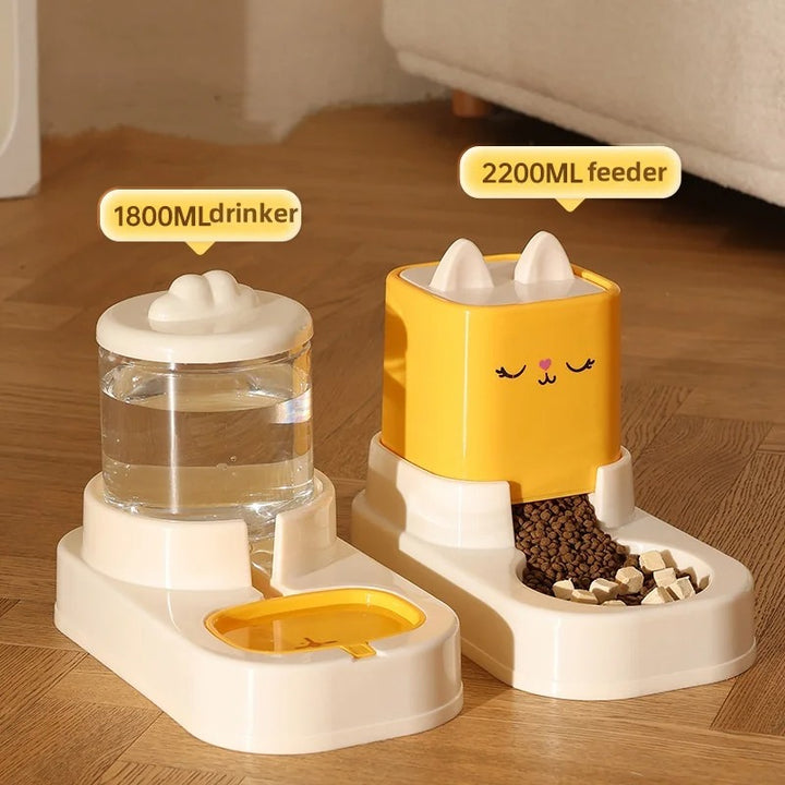 Automatic Pet Water Feeder & Food Container for Cats and Dogs