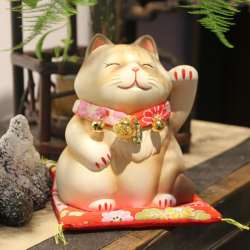 Cat Ceramic Decoration Japanese Decorative Lucky Cat Blessing Pet Cat Home Decoration