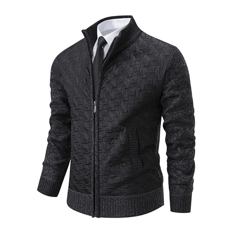 Men's Sweater Jacket Men's Coat Stand-up Collar Slim Fit Casual Fashion Knitwear