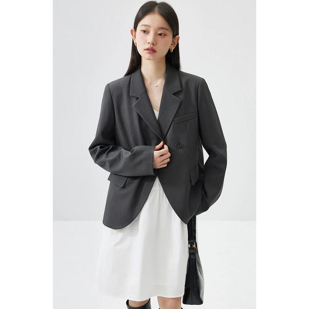 Versatile Women's Solid Color Suit Jacket