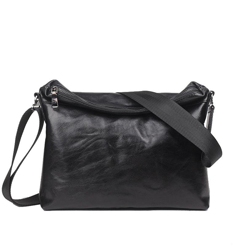 Cowhide Head Layer Simple Leisure Cross Bag Cross Style Soft Leather Men - Trendha