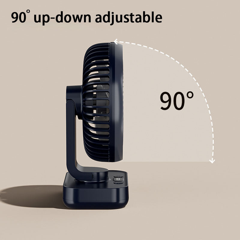 Portable Rechargeable USB Desk Fan with 4 Speeds