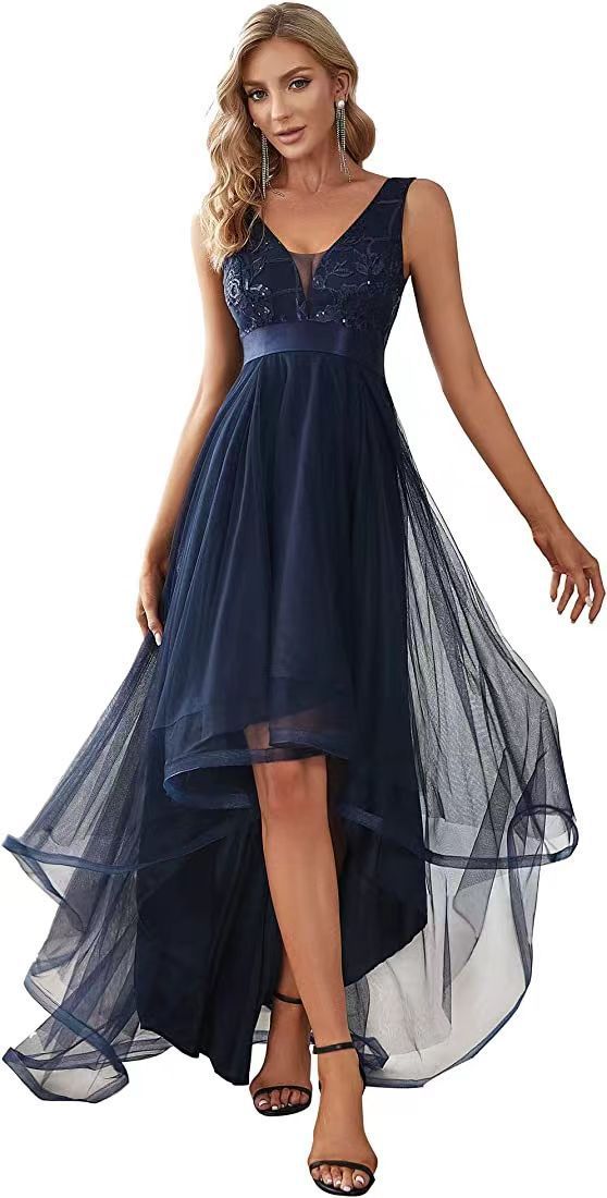 Bridesmaid Prom Evening Dress For Sequin Gauze Annual Meeting