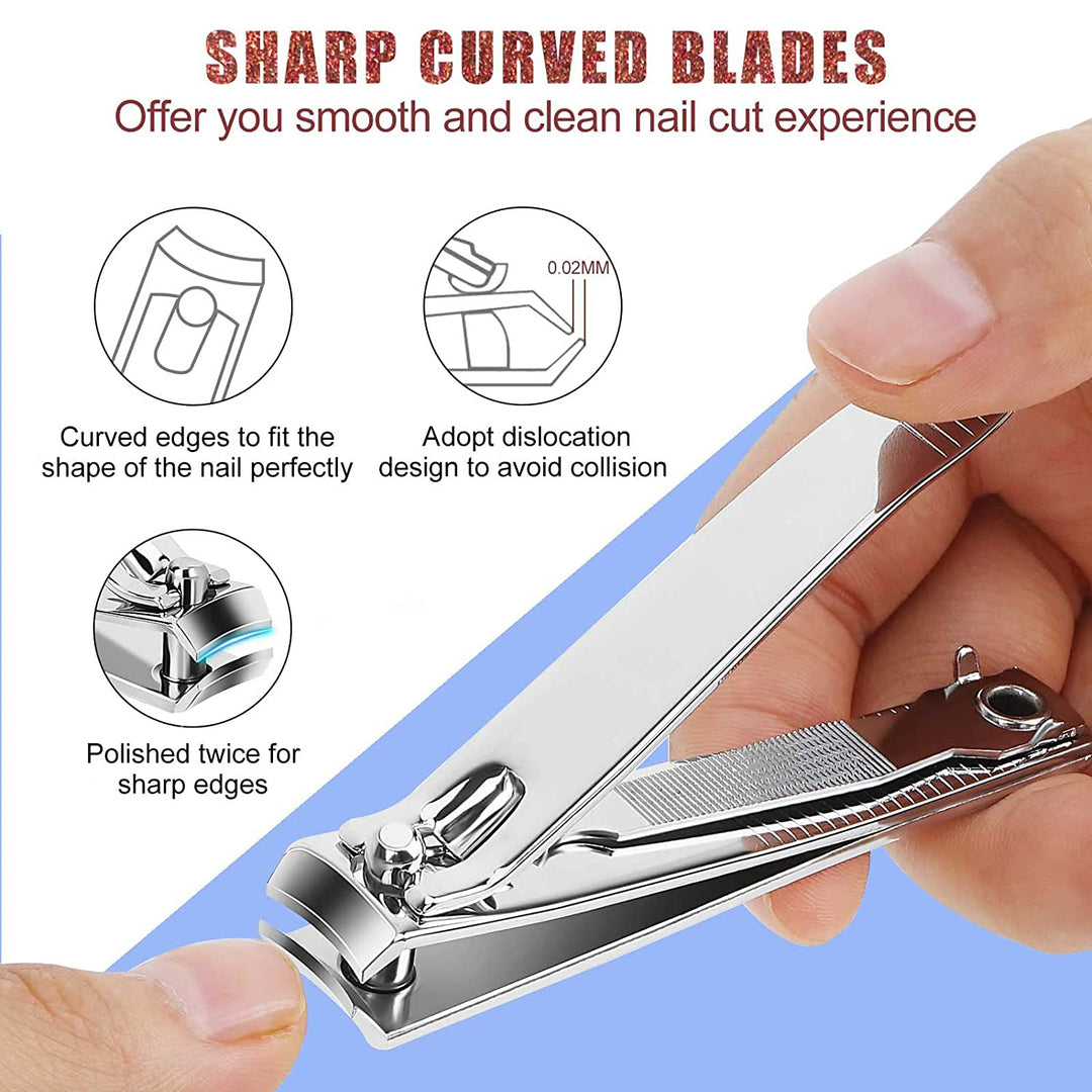 Nail Clipper Set - Premium Stainless Steel Fingernail and Toenail Cutters