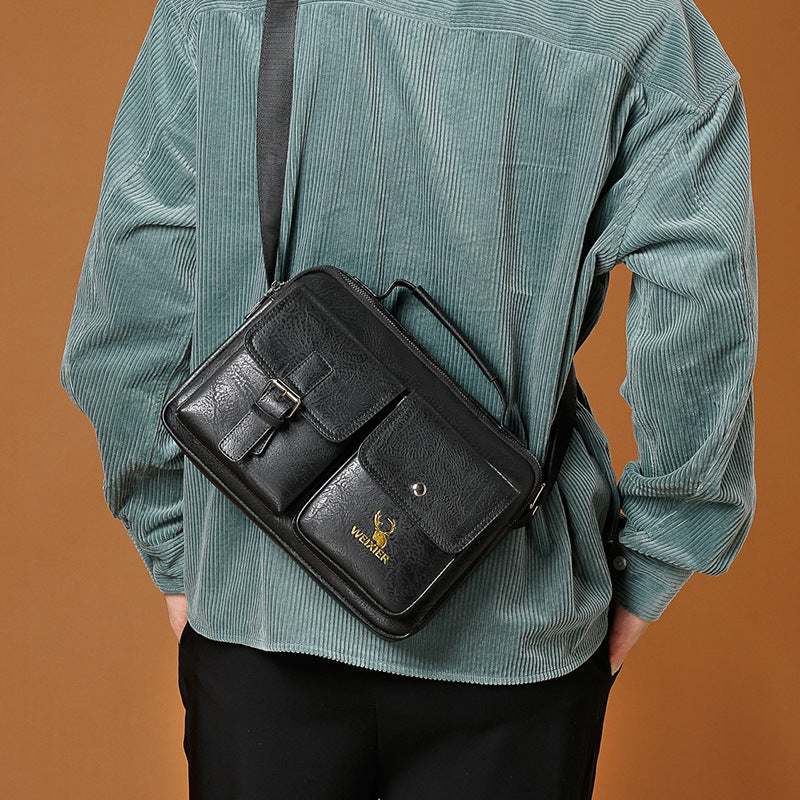 New Large-capacity Horizontal  Men's Shoulder Bag