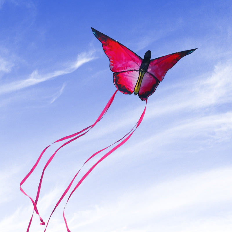 Beautiful Red Crystal Butterfly Kite with 100m String