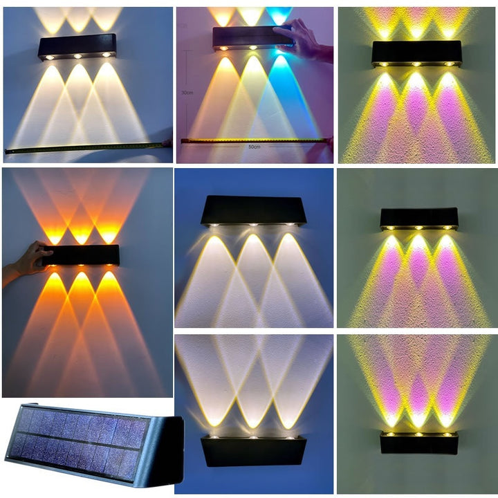 Solar Lamp Outdoor Courtyard Wall Lighting Balcony Garden Washing Super Bright