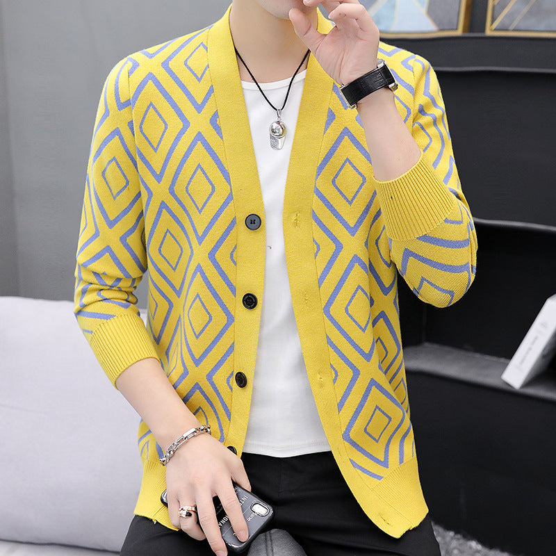 European Goods High-end Knitted Cardigan Sweater For Men