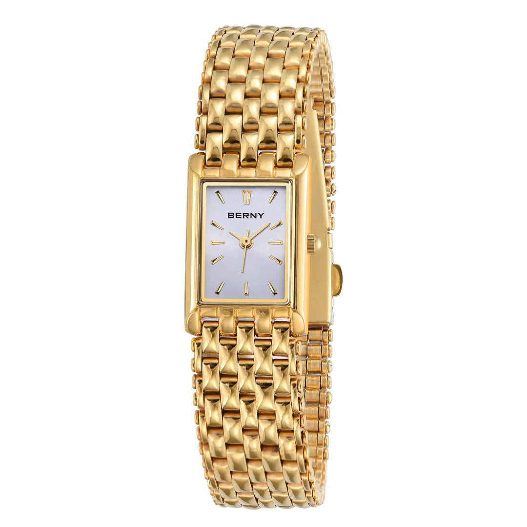 Gold Square Ladies Quartz Watch