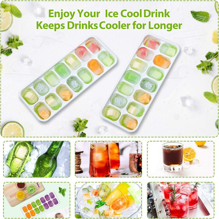 Multi-Purpose Silicone Ice Cube Tray with Lid