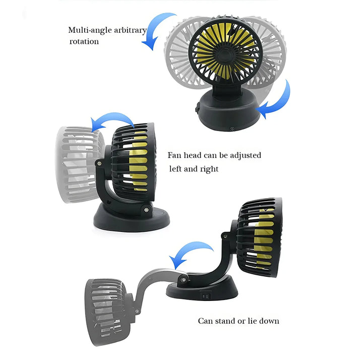Multi-Angle Rotatable Car Cooling Fan