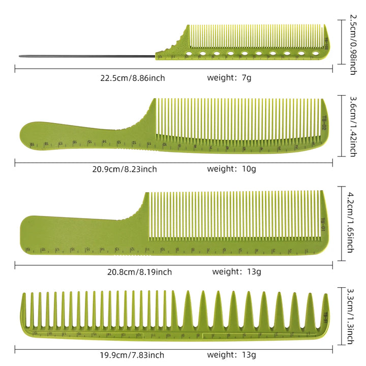 9-Piece Professional Hairdressing Combs Set
