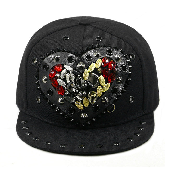 European And American Harajuku Style Hat Nail Cross Skull Rivet