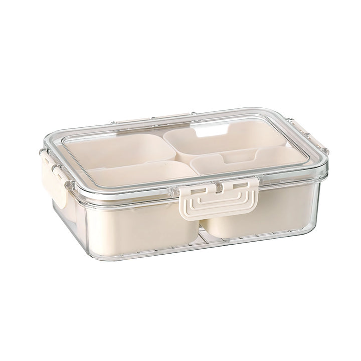 8-Compartment Portable Serving Tray with Lid and Handle