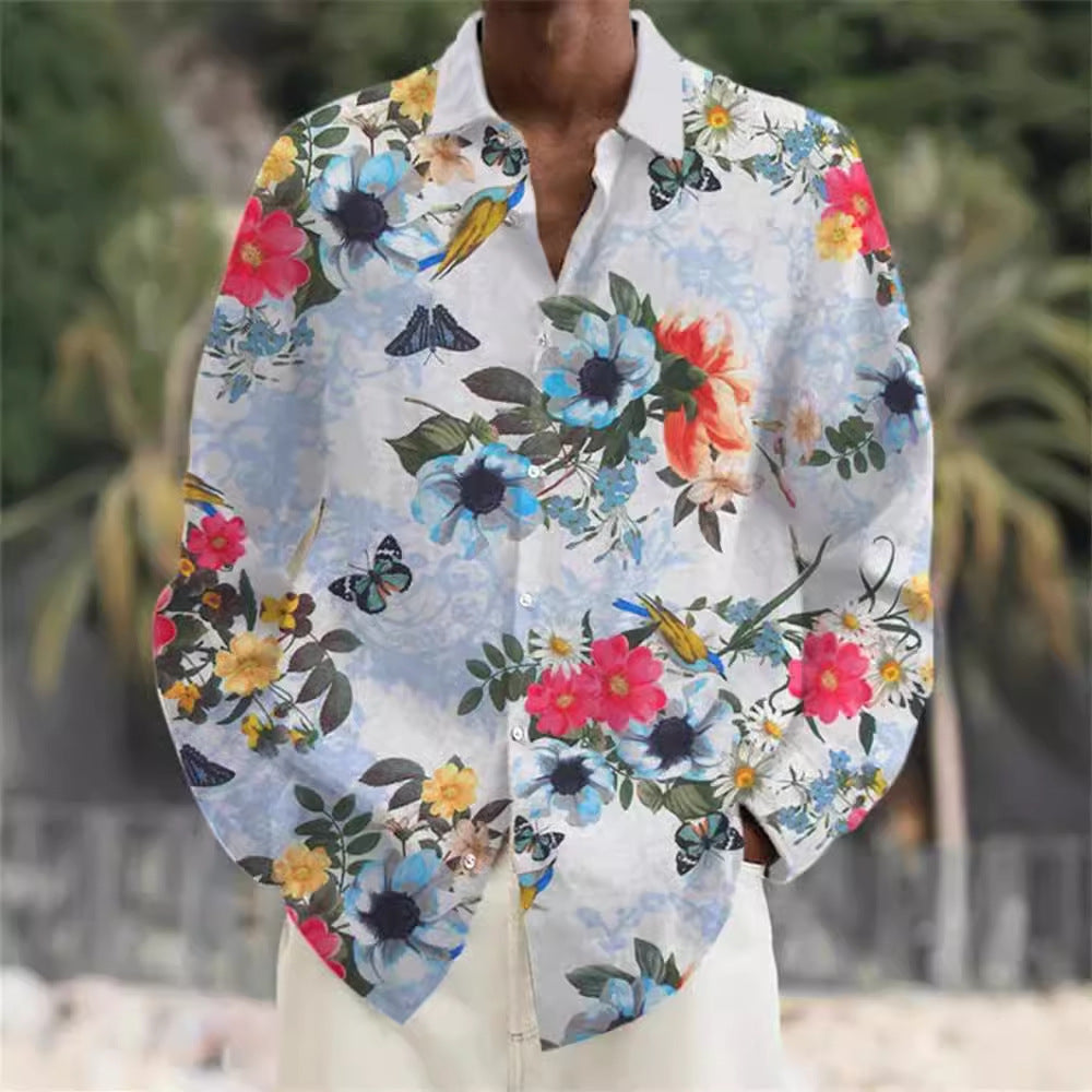 3D Digital Printing Shirt Casual Loose Hawaiian Cardigan