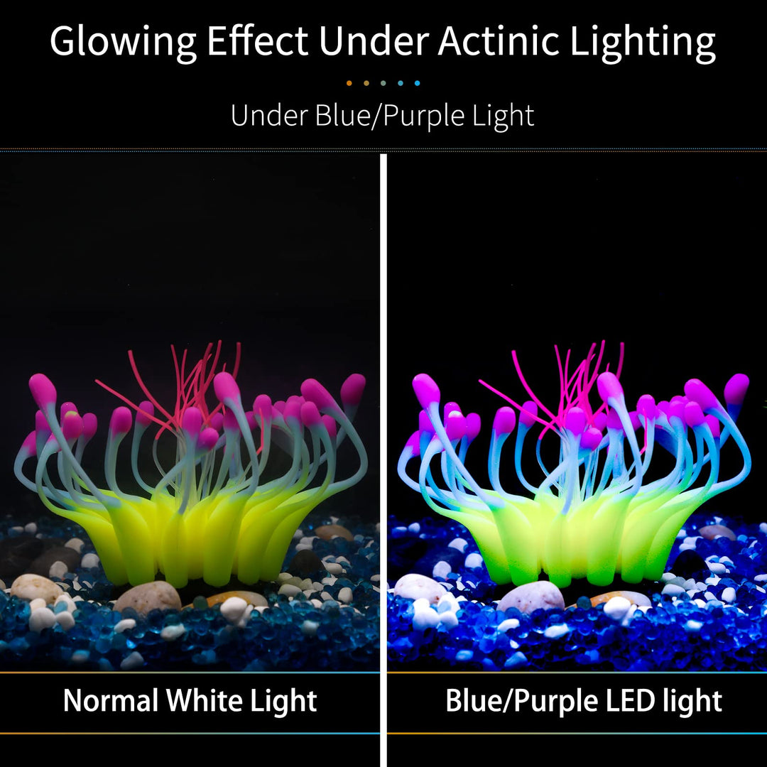 Aquarium Glowing Coral Effect Silicone Decoration