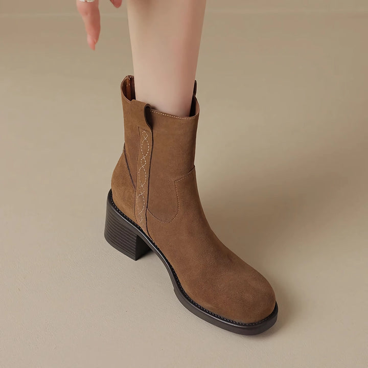 Stylish Autumn Suede Ankle Boots for Women