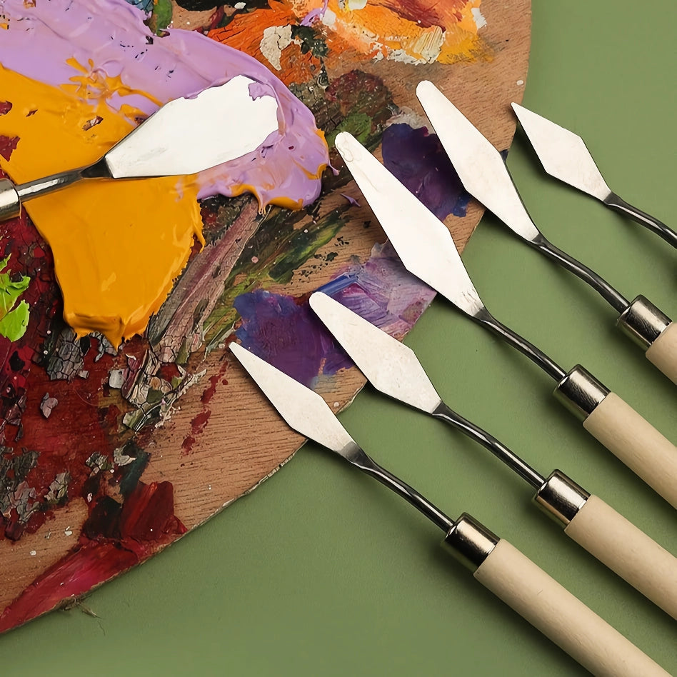 7-Piece Stainless Steel Oil Painting Knife Set