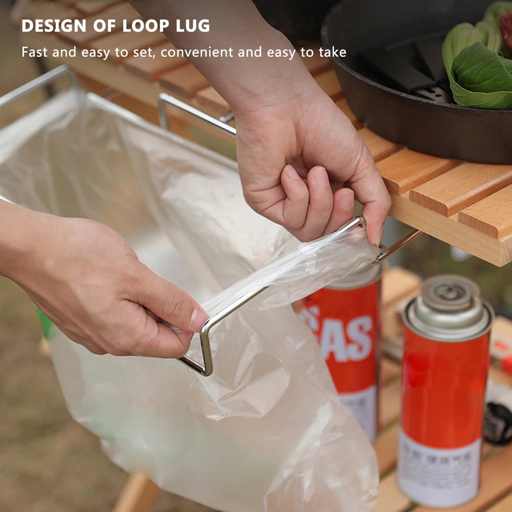 Compact Outdoor Garbage Hanger for Camping and Picnics