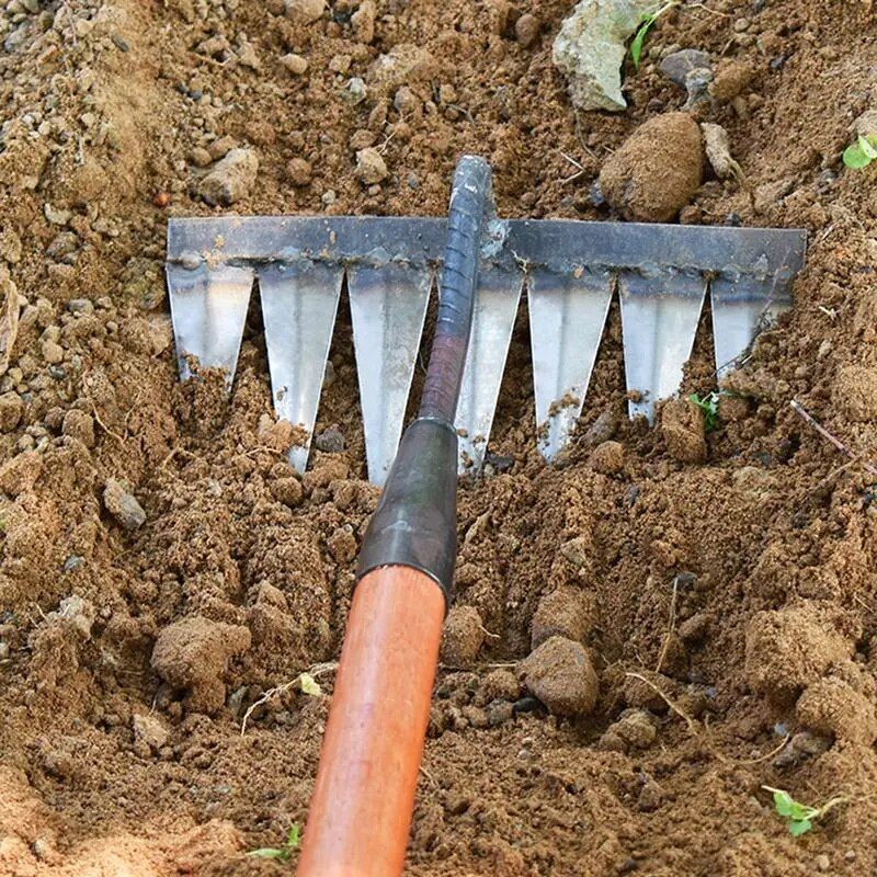 Heavy-Duty Steel Garden Rake