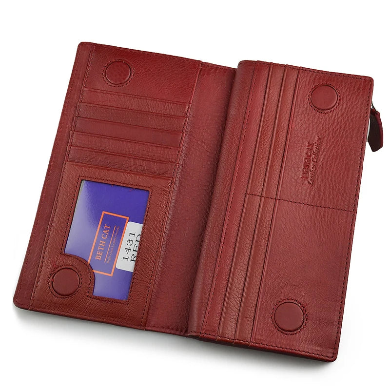 Luxury Genuine Leather Wallet – Long Size Card Holder